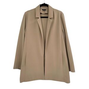 Eileen Fisher Womens Flex Tencel Ponte Blazer Jacket Size XL Notch Collar Tan